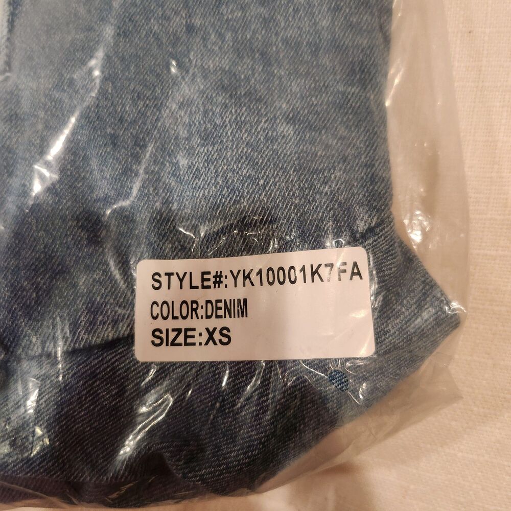 After Market x Anthropologie Asymmetrical Ruffle Denim Skirt High Low - Size XS - Picture 9 of 10